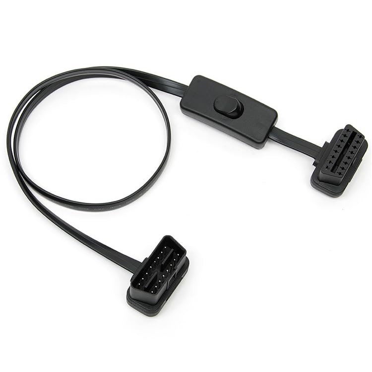 STHIRA OBD2 Extension Cable, 16 Pin Extension Cable for OBDII Scanner, 23.6'' Ultra-Thin OBDII Male to Female Extension Cable Diagnostic Extender Cord Adapter STHIRA OBD2 Extension Cable, 16 Pin Extension Cable for OBDII Scanner, 23.6'' Ultra-Thin OBDII Male to Female Extension Cable Diagnostic Extender Cord Adapter